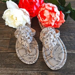 🌸Medallion Sandals- Light Snakeskin